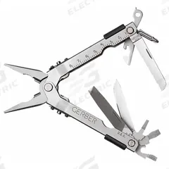 GERBER Multi-Tool: Multi-Tool Plier, 14 Tools, 14 Functions, 4 7/8 in Closed Lg, 6 1/2 in Open Lg (MPN 47530). Key specifications — attr15951: GERBER; attr10311: Multi-Plier 600 - Needlenose Stainless - Clam; attr10312: Natural Wood; attr15963: Stainless Steel; attr15971: Multi-Tool Plier; attr15972: Ruler; attr15977: Slide-Out; attr15981: MP600.