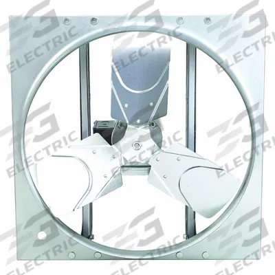 Dayton Exhaust/Supply Fan: 24 in Blade, 1/2 hp, Totally Enclosed, 115/230V AC - Direct-Drive Reversible Panel Fans