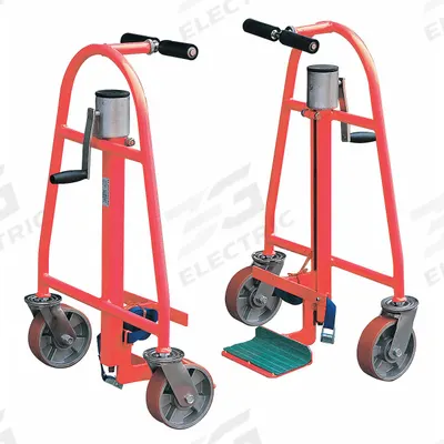 Dayton Machinery and Equipment Mover: 1,320 lb, 23 in L x 15 in W x 32 1/2 in H Overall - Mechanical-Lift Machinery & Equipment Movers with Middle Nose Plate