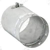 Universal Adapter: 4 in Duct, 6 in Lg, Steel, 4 1/2 in Inlet Dia, Category I, Zinc Coated Steel (MPN 4FCA). Key specifications — Finish: Zinc Coated; Brand: AMERI-VENT; Product Type: Universal Adapter; Material: Steel; Connection Type: Snap Lock; Vent Material: Zinc Coated Steel.