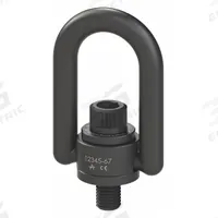 ADB HOIST RINGS Hoist Ring: Pivot/Swivel, Black Oxide-Coated Steel, 1"-8, Max. 10,000 lb (MPN 33106). Key specifications — attr994472: ADB HOIST RINGS; attr994492: 1"-8; attr998493: Pulling.