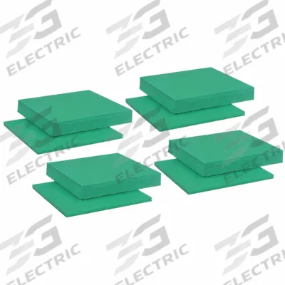 AIRLOC Vibration Isolator Pad: Neoprene, Smooth Pad Top, 4 in Lg, 4 in Wd, 3/4 in Ht - Vibration-Isolating Pads & Sheets