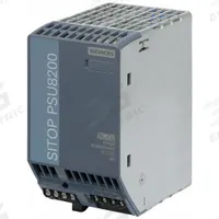 SIEMENS Stabilized Power Supply: DIN Rail, 480 W Output Power - Rated, 20 A Current - Output, Metal (MPN 6EP34368SB000AY0). Key specifications — attr1044898: Three; attr1044874: Metal; attr1044879: 400 to 500V AC; attr211400: SIEMENS.