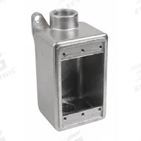 CALBRITE Electrical Box: Stainless Steel, Rectangular, 1 Gangs, 3/4 in Hub Size, 25 cu in Capacity (MPN S60700FDCS). Key specifications — Color: Gray; Brand: CALBRITE.