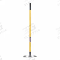 WESTWARD Level Head Rake, 16 Steel Tines: Steel, Fiberglass Handle, Straight Handle Type (MPN 822H59). Key specifications — Tine Material: Steel.