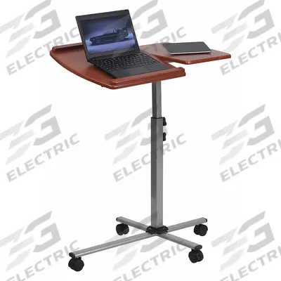 FLASH FURNITURE Adjustable-Height Computer Stand: 38 1/2 in Max Desktop Ht - Adjustable-Height Mobile Laptop Desks