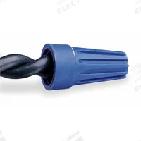 BUCHANAN Twist-On Wire Connectors: Blue, Wire Sizes 16 AWG – 14 AWG, 300 V, 100, PK (MPN WT2-1). Key specifications — Brand: BUCHANAN; Maximum Wire Combination: (3) 16 AWG; Manufacturer Part Number: WT2-1; Minimum Wire Combination: (3) 20 AWG.
