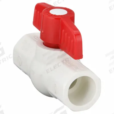 NDS Manual Two-Way Ball Valve: 1/2 in, PVC, Angle, Socket x Socket - PVC Ball Valves