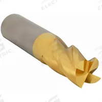 APPROVED VENDOR Square End Mill: Carbide, TiN Coated, 4 Flute, 14 mm Mill Dia, 32 mm LOC, 90 mm OAL (MPN 206-001430A)