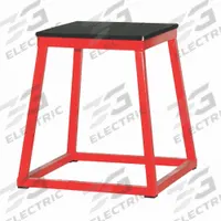 CHAMPION SPORTS Plyo Box: Black/Red, 18 in Box Ht, 14 in Box Wd, Steel, 350 lb Wt Capacity - Max (MPN PXB18)