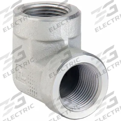 PARKER Metal Pipe Elbow: 2 in x 2 in, Female NPT Threaded x Female NPT Threaded - Threaded High-Pressure Pipe Fittings