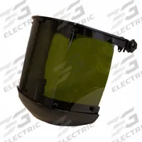 BULLARD Face Shield: Uncoated, Dielectric, Dark Green, Polycarbonate Visor Material, Dielectric (MPN A400W840PX2W3CP1). Key specifications — Visor Color: Dark Green; Compatible with Series: Bullard; Compatible with Manufacturer Model Number: S61.