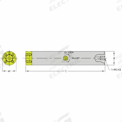ULTRA-DEX USA Indexable Boring Bar: CFT B1500-25 (MPN 910-000-012) - Indexable Boring Bars