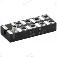 MURRELEKTRONIK IO-Link hub: 8 Output Ports, 5-Pole A-Coded M12 Female, 16 Digital Inputs, IP68 (MPN 59712). Key specifications — Transmission Type: COM3 (230.4 kbit/s); Operating Voltage: 24V DC; Protection Features: IP68.