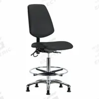 ESD Task Chair: Vinyl, Armless, Ht Range 26 1/4 in to 36 in, 18 1/2 in Seat Wd, 17 in Seat Dp, Black (MPN BR-ESD-VHBCH-MB-CR-T1-A0-CF-EG-ESDBLK). Key specifications — Foot Support: Yes; Back Tilt Backward: 13.5°; Back Tilt Forward: 10.5°; Base Material: Aluminum; Brand: APPROVED VENDOR; Product Type: ESD Task Chair; ESD-Safe: ESD-Safe; Seat Tilt Backward: 3°.