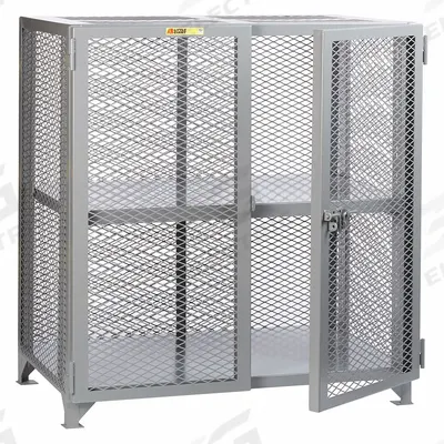 LITTLE GIANT Bulk Storage Locker: 61 in x 33 in x 52 in, 1 Adj Shelf, Legs, Gray, Gray - Industrial Ventilated Shelf Cabinets