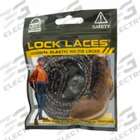 LOCK LACES Safety Boot Laces: CAM72, Camouflage, Elastic, 72 in Overall Lg, Round, No-Tie, 1 PR. Key specifications — Color: Camouflage; Brand: LOCK LACES; Lace Type: No-Tie; Material: Elastic.