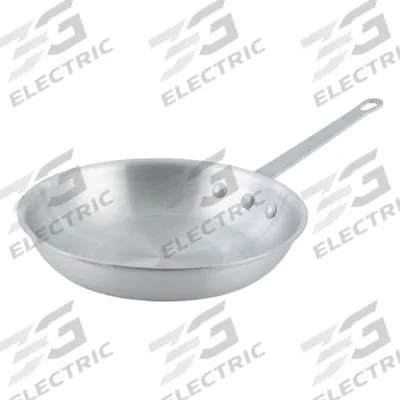 VOLLRATH Fry Pan: 12 in Top Dia, Aluminum, Silver, Aluminum, NSF Certified, Natural - Uncoated Frying Pans