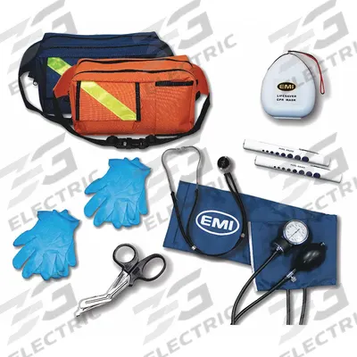 EMI Student Response Kit: 10 Components, Nylon, Fanny Pack, Blue, No Medication Included - Fanny Pack Trauma Kits