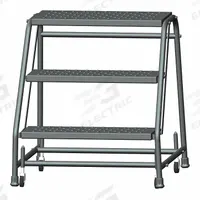 BALLYMORE Step Stool: 2.4 ft Overall Ht, 450 lb Load Cap, 3 Steps, Steel, 2.4 ft Standing Ht (MPN 326P). Key specifications — attr1051722: Rolling Step Stool; attr1051697: BALLYMORE; attr1051699: (4) Swivel; attr1051702: Gray; attr1051713: Handrails Not Included; attr1051726: Rectangle.