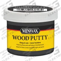 MINWAX Wood Putty: Wood Repair, 3.75 oz Container Size, Pail, Ebony (MPN 13618000). Key specifications — Color: Ebony; Brand: MINWAX.
