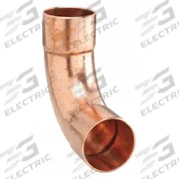 NIBCO Sweat Fitting Elbow: 5/8 in CTS x 5/8 in CTS, Cup x FTG, Wrot Copper (MPN 607LT 5/8)