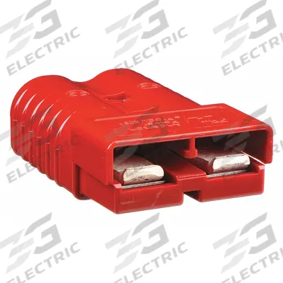 ANDERSON POWER PRODUCTS Power Connector: Two Pole, Red, 2/0 ga, 10,000, 0.484 in Max Wire Dia - Plug-In Connectors