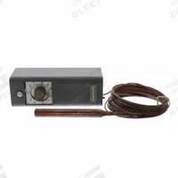 HONEYWELL Line Volt Mechanical Tstat: 0° to 100°F, Steel, Adj, 3° to 10°F, 0° to 100°F (MPN T678A1015). Key specifications — Switch Type/Action: SPDT, Open/Close on Rise; Temperature Control Range: 0° to 100°F; Temperature Differential: 3° to 10°F; Voltage: 120 to 277V AC; Capillary Length/Bulb Diameter: 20 ft Capillary, 4-3/16 in x 1/2 in Bulb; Brand: HONEYWELL; Differential Type: Adjustable; Defrost Termination: 0° to 100°F.