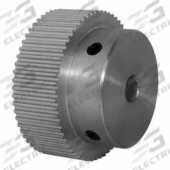 DAYTON Timing Pulley: Modified Curvilinear, Fixed, For GT Timing Belt Section, For 9 mm Belt Wd (MPN 60-2P09-6A3). Key specifications — Brand: DAYTON; Finish: Clear Anodized; For Belt Series: Powerhouse®.