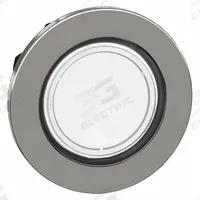 SCHNEIDER ELECTRIC Push Button Head: 30 mm Panel Size, Illuminated, Metallic, White (MPN ZB4FA18). Key specifications — Manufacturer Part Number: ZB4FA18; Compatible Operator Illumination: Illuminated; Compatible with Series: XB4; Head Attachment Type: Screw-On; Head Material: Metal; Brand: SCHNEIDER.