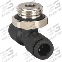 LEGRIS Push-Fit Tee Fitting: 6 mm OD x 6 mm OD x 1/8 in Pipe Size, Tube x Tube x MBSPP, Black, 10 PK (MPN 3198 06 10). Key specifications — Brand: LEGRIS.