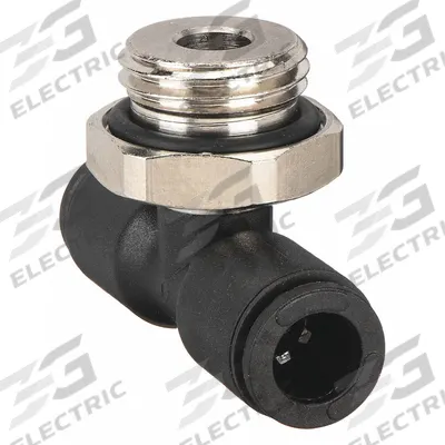 LEGRIS Push-Fit Tee Fitting: 6 mm OD x 6 mm OD x 1/8 in Pipe Size, Tube x Tube x MBSPP - Nylon & Nickel-Plated Brass Tube Fittings