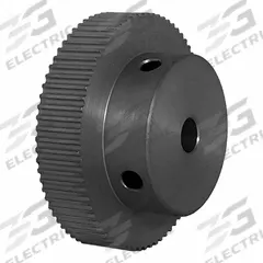DAYTON Timing Pulley: Modified Curvilinear, Fixed, For GT Timing Belt Section, For 6 mm Belt Wd (MPN 72-2P06M6A6). Key specifications — Brand: DAYTON; Finish: Clear Anodized; For Belt Series: Powerhouse®.