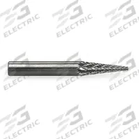 WIDIA Carbide Bur: Pointed-End Cone, SM-1, Double Cut, 1/4" x 1/2" Head, 1/4" Shank (MPN M41490). Key specifications — Trade Number: SM-1; Brand: WIDIA METAL REMOVAL.