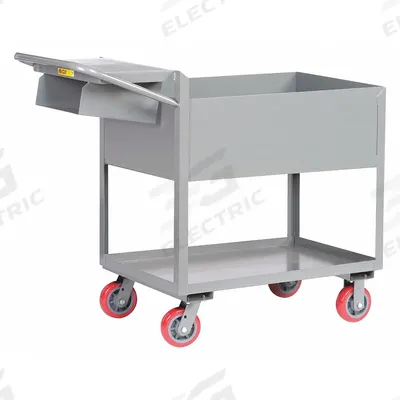 LITTLE GIANT Utility Cart: 3,600 lb, 2 Shelves, 64 in L x 24 in W x 43 in H Overall Dim - Order-Picking Utility Carts with Deep Lipped Metal Shelves