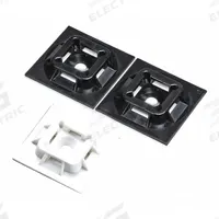 PANDUIT Cable Tie Mounting Base: 0.2 in Slot Wd, 0.06 in Slot Ht, White, 1 in Wd, 0.24 in Ht, 100 PK (MPN ABM100-A-C). Key specifications — For Use With: Miniature, Intermediate and Standard Cable Ties; Size: 1 in L x 1 in W x 0.24 in H; Color: White; Brand: PANDUIT.