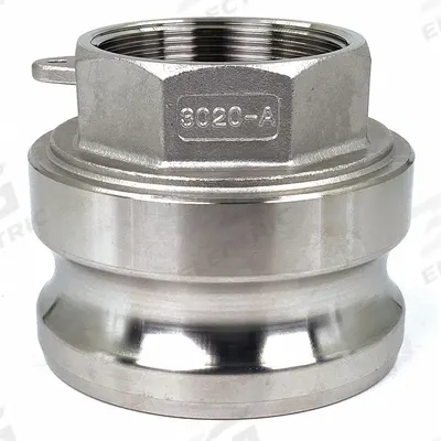 APPROVED VENDOR Cam and Groove Adapter: 3 in Coupling Size, 2 in-11-1/2 Thread Size, 3 1/64 in Overall Lg - Type A Stainless Steel Cam & Groove Fittings