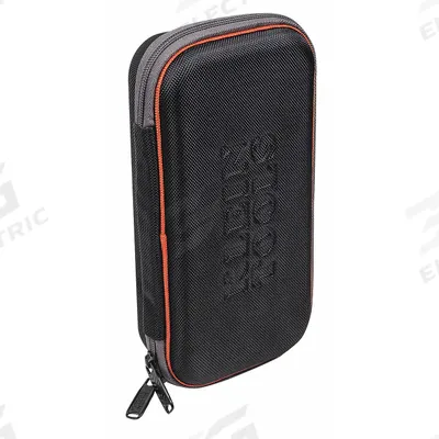 KLEIN TOOLS Tool Case: 5 1/2 in W 10 1/4 in D 2 1/4 in H, Polyester, Black/Gray/Orange - Polyester Tool Cases