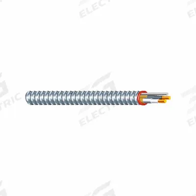 SOUTHWIRE Metal Clad Cable: 12 AWG, 3 Conductors, Copper, 50 ft, Galvanized Steel - Armored Cables with Bonded Aluminum Wires