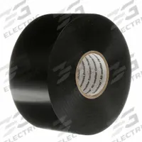 3M Electrical Tape: 1 in Wd, 33 3/8 yd Lg, 10 mil Thick, Vinyl, Rubber, Indoor/Outdoor, Black, 48 PK (MPN 50-UNPRINTED-1X100FT). Key specifications — Series: 50.