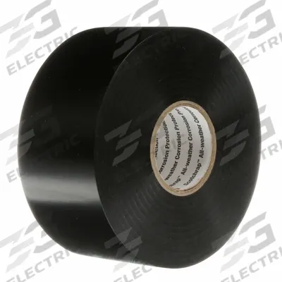 3M Electrical Tape: 1 in Wd, 33 3/8 yd Lg, 10 mil Thick, Vinyl, Rubber - Corrosion Protection Electrical Tape