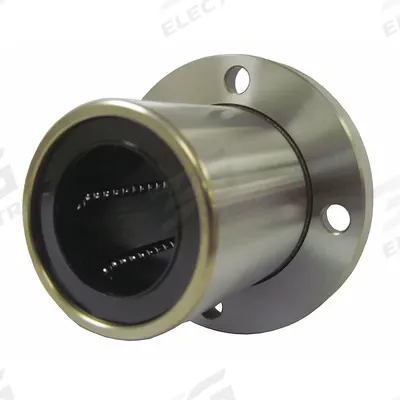 NB Linear Round Flange Mount Bearing: Single, SWF, 3/8 in ID - Round-Flanged Linear Ball Bearings