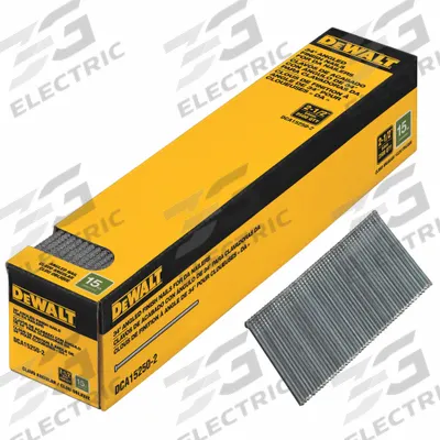 DEWALT Angled Finish Nails,2 1/2" L,PK2500: Finishing Nails, Flat, Smooth, Steel - Collated Trim, Pin, Finishing, & Brad Nails