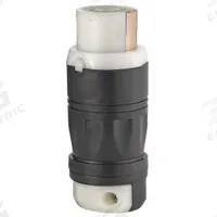 LEVITON Locking Connector: Non-NEMA, Black/White, 250V AC, 50 A Current Rating, 3 Poles, 4 Wires (MPN 3764C). Key specifications — Brand: LEVITON.