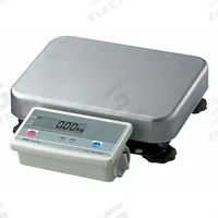 A&D WEIGHING Shipping Scale: 150 lb Wt Capacity - Imperial, 15 in Weighing Surface Dp, kg/lb/oz, LCD (MPN FG-60KBM). Key specifications — attr1359868: A&D WEIGHING; attr1359871: 0.01 lb/0.005 kg; attr1359875: RS-232C; attr1359893: 430 Stainless Steel.