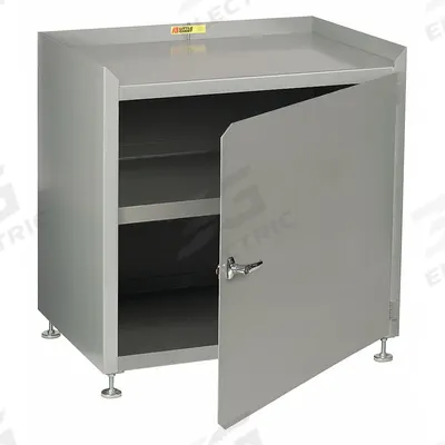LITTLE GIANT Storage Cabinet: 18 in x 18 in x 41 in, Swing Handle & Keyed, 14 ga Panel Thick - Industrial Shelf Cabinets
