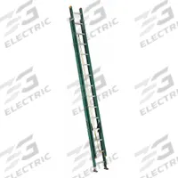 LOUISVILLE LADDER Extension Ladder: 28 ft Ladder Size, Fiberglass, 225 lb Load Capacity, 53 lb Wt (MPN FE0628). Key specifications — Color: Green; Brand: LOUISVILLE LADDER; Included Features: Rope and Pulley; Removable Fly: Fixed.