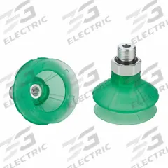 SCHMALZ Vacuum Pad Assembly: 1.5 Folds, G1/4 in, 48 mm Pad Dia, Elastodur ED, Green, 37.2 mm Pad Ht (MPN 10.01.06.03498). Key specifications — attr1019194: 10.01.06.03498; attr1019196: SCHMALZ; attr1019197: 65 A.