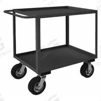 APPROVED VENDOR Utility Cart: 1,200 lb, 36 in L x 24 in W Shelf, 2 Shelves, Gray, Flat (MPN RSC-243639-2-8PN-95). Key specifications — Caster/Wheel Configuration: (2) Swivel; Brand: APPROVED VENDOR; Caster Wheel/Tread Material: Rubber.