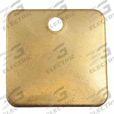 C.H. HANSON Blank Tag: Brass, Brass, 0.04 in Thick, Square, 1 1/2 in x 1 1/2 in - General Purpose Blank Valve Tags